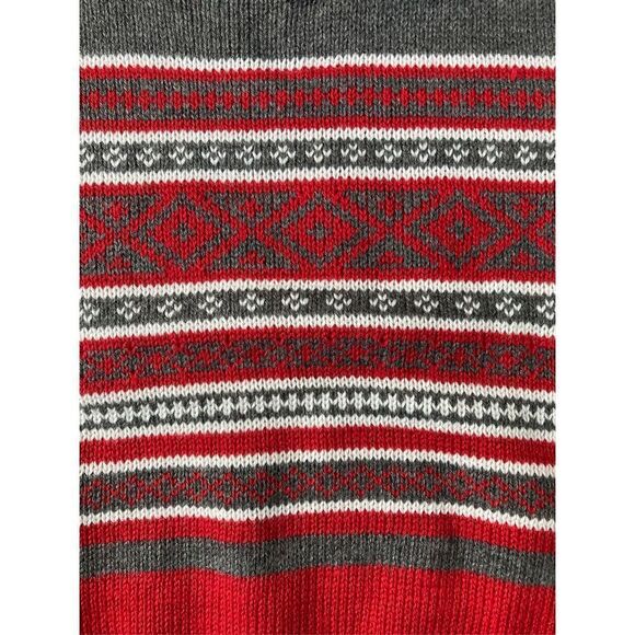NEW GYMBORee Baby 6-12 Months Red Fair Isle Sweater - Picture 2 of 3